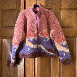 Wild Fable Cropped Drawstring Sherpa Jacket XL